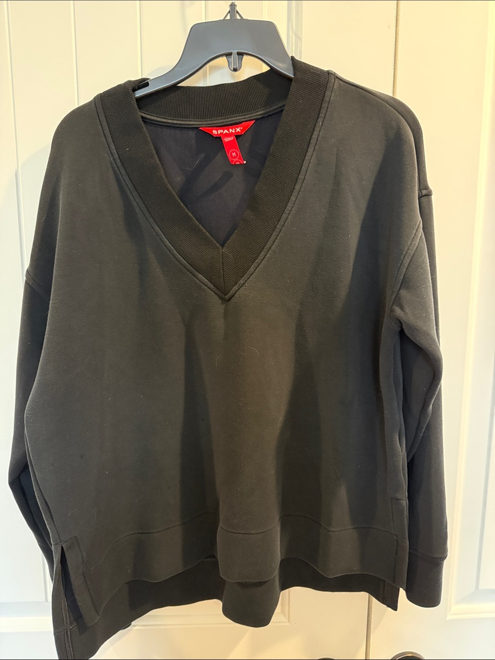 SPANX Black V-Neck Air Essentials Sweatshirt